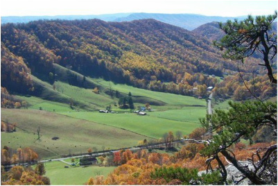 Appalachian mountains and valley, Tazewell, VA, NOSW Foundation, Bobby Richardson, photograper